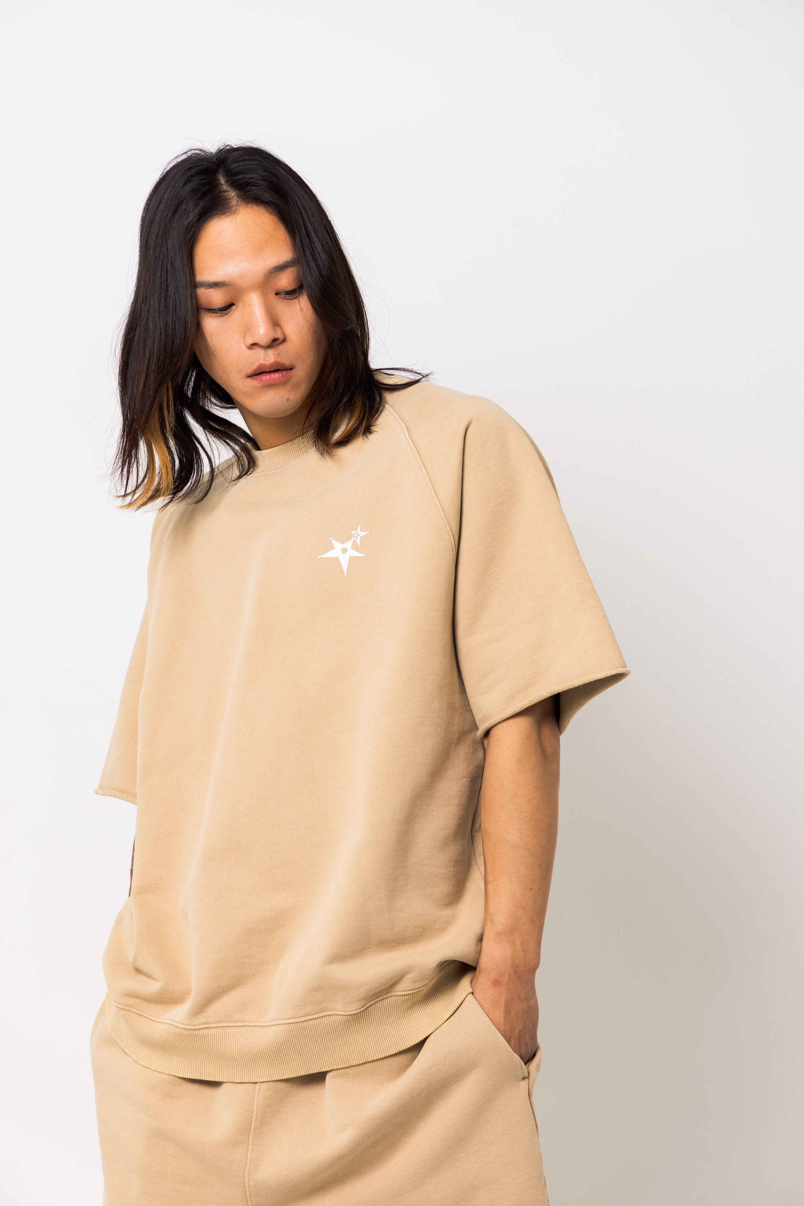 Powder processed sweat T-shirt