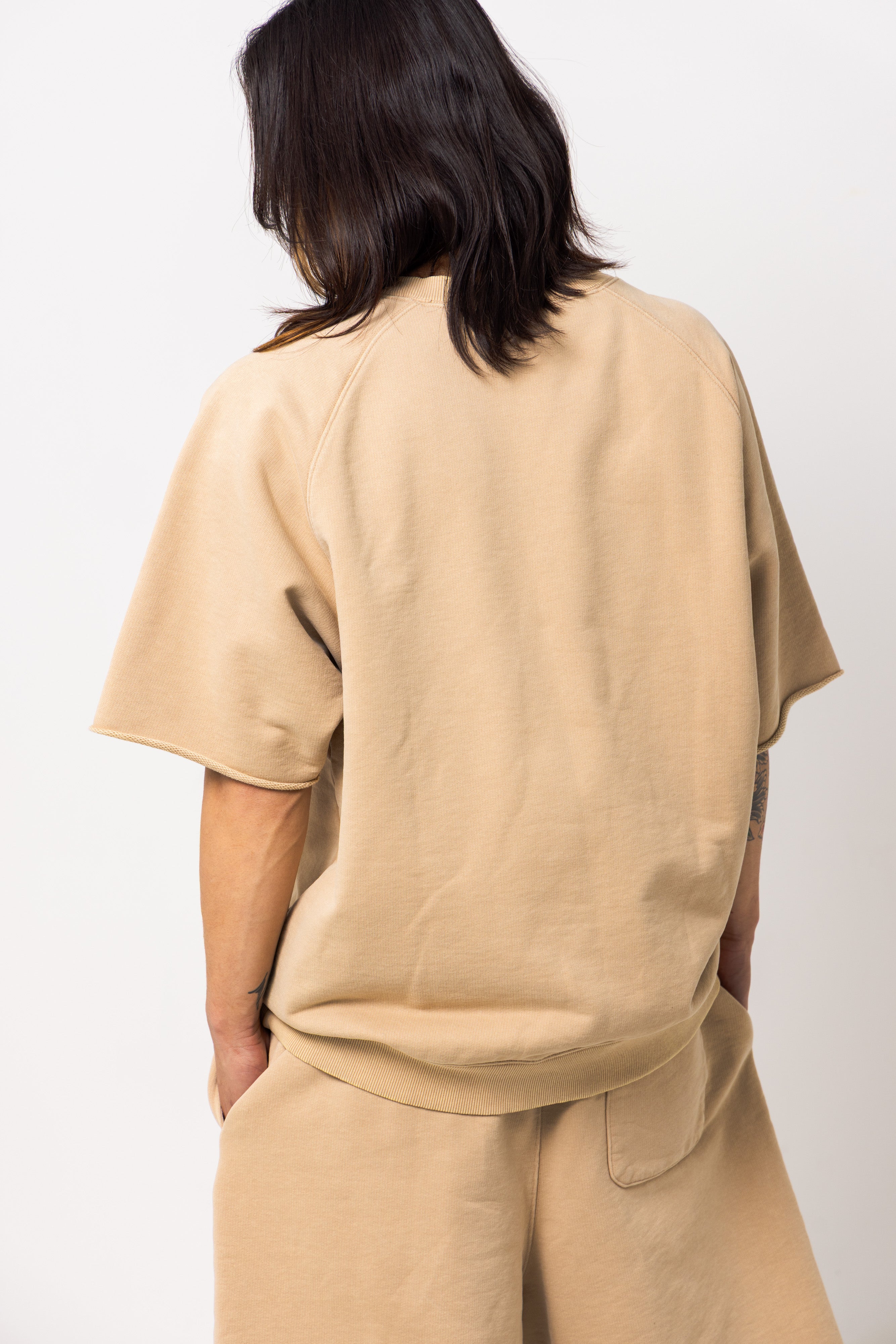Powder processed sweat T-shirt